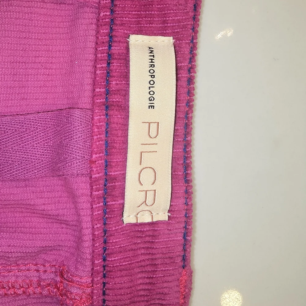 Anthropologie Fuchsia Corduroy Pencil Skirt Size 8 Preloved.